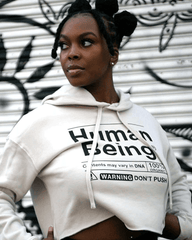 Human Being Lightweight Cropped Hooded Sweatshirt - Lee's Treasure Chest