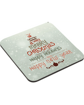 3.75" X 3.75" Square Coaster with Cork Back - Lee's Treasure Chest