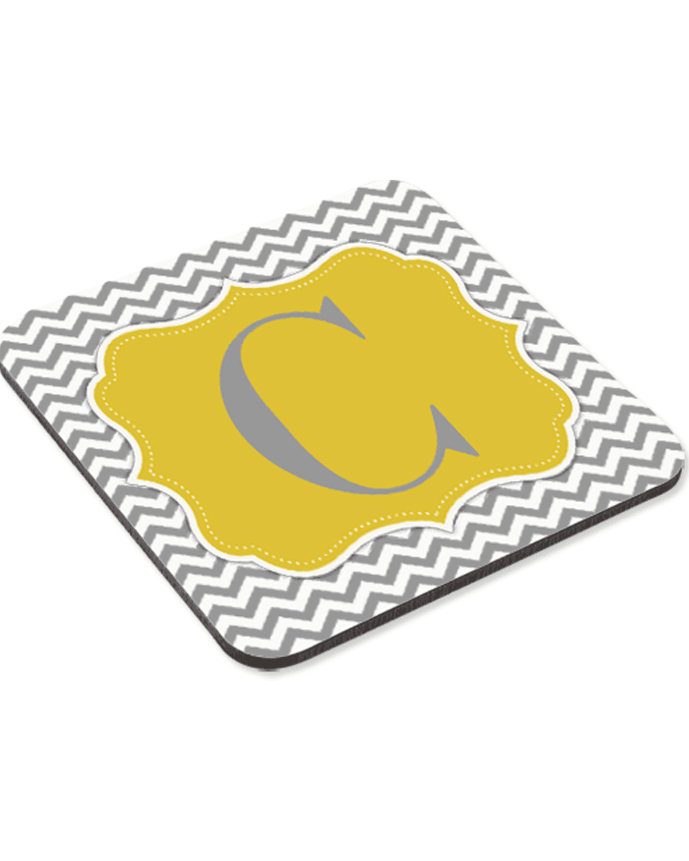 3.75" X 3.75" Square Coaster with Cork Back - Lee's Treasure Chest