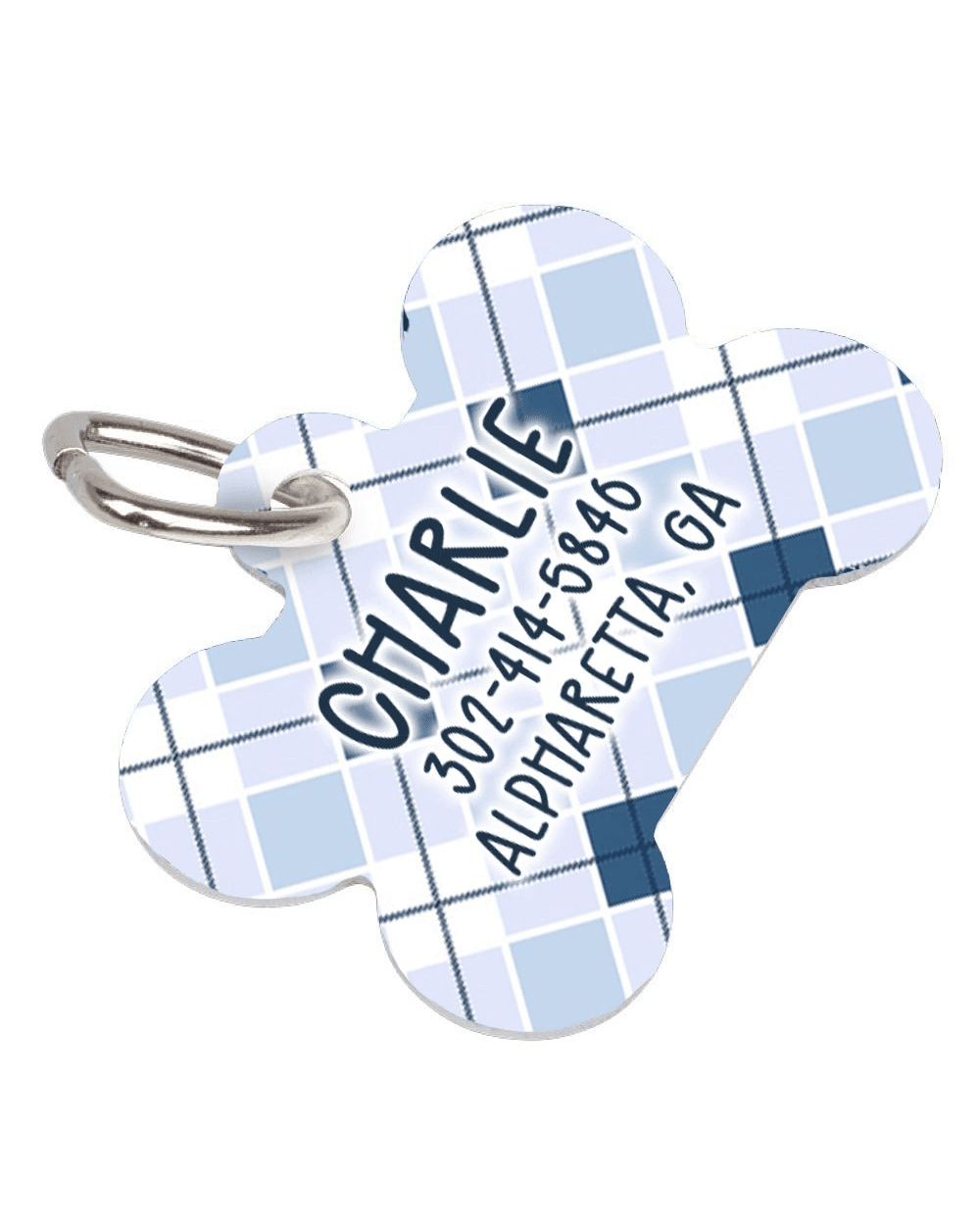 Custom Printed Dog Bone Pet Tag/Ring - Lee's Treasure Chest