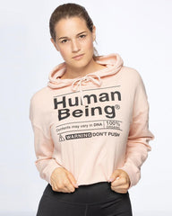 Human Being Lightweight Cropped Hooded Sweatshirt - Lee's Treasure Chest