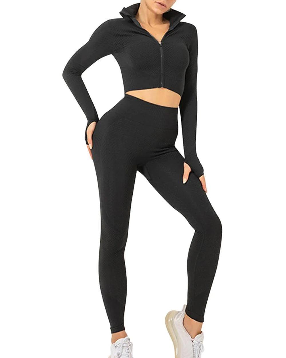 Textured 2 Piece Fitness Set - Lee's Treasure Chest