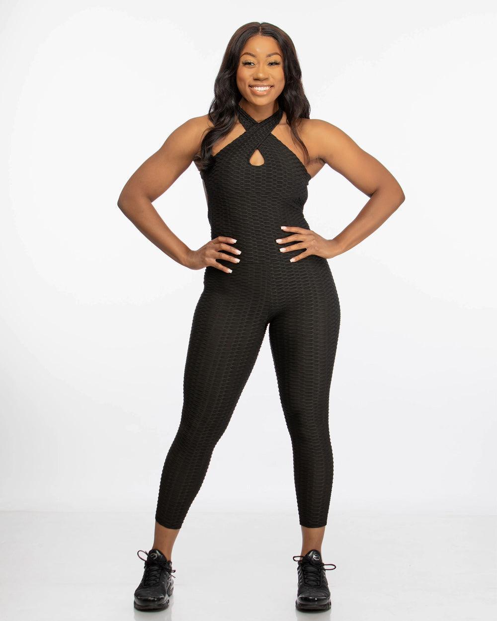 Textured Crisscross Bodysuit - Lee's Treasure Chest