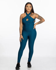 Textured Crisscross Bodysuit - Lee's Treasure Chest