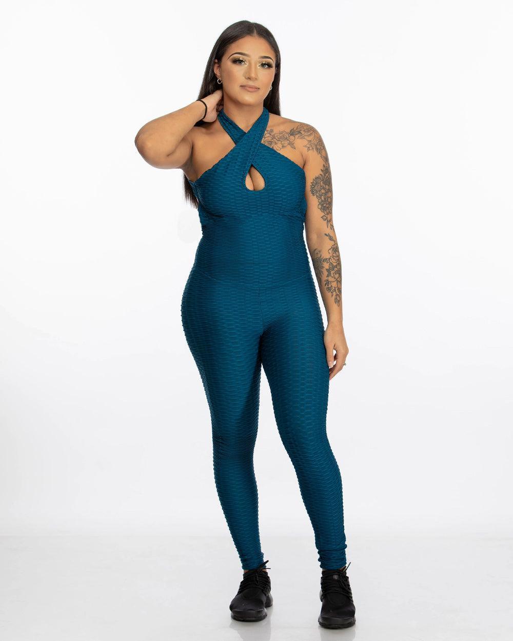 Textured Crisscross Bodysuit - Lee's Treasure Chest