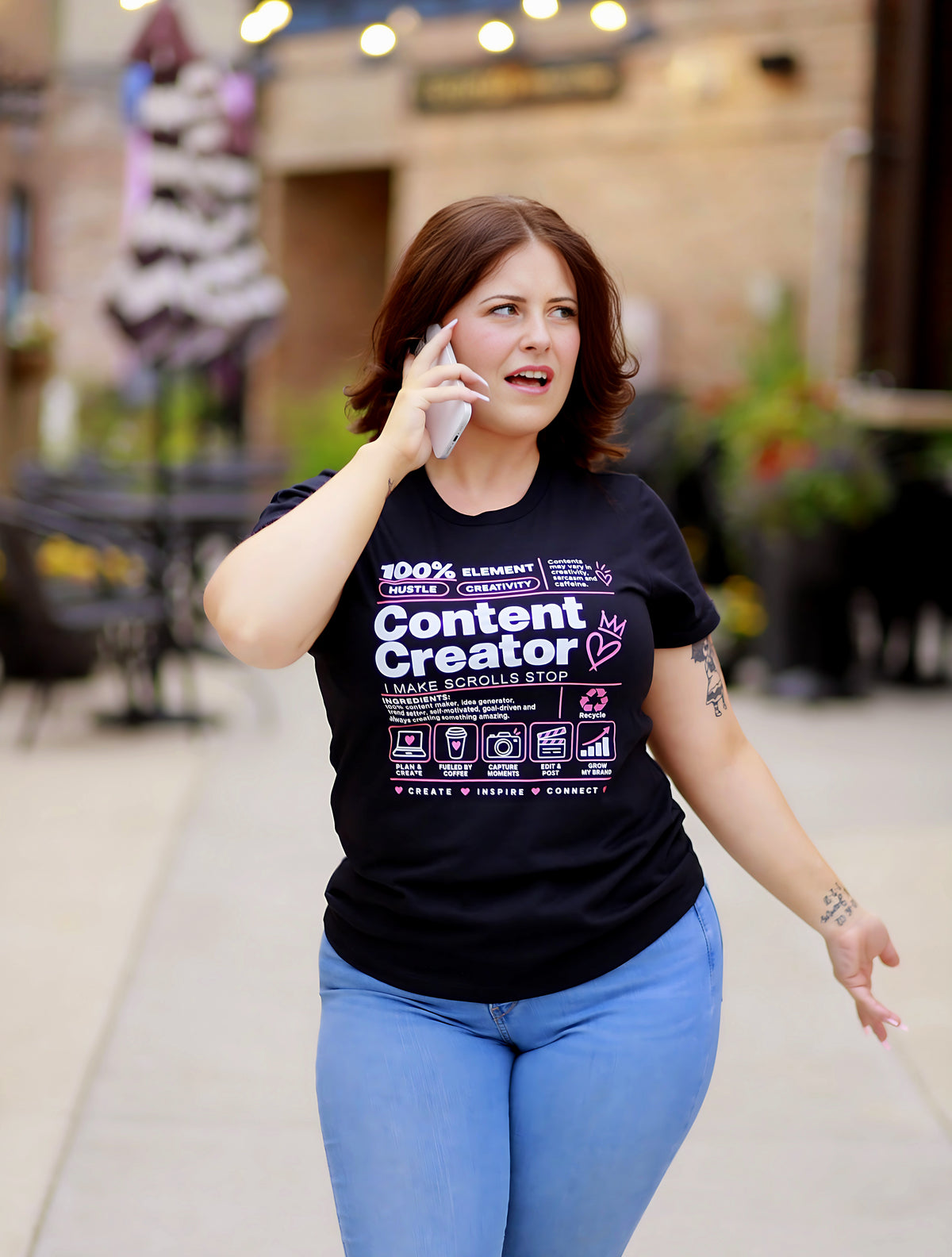 Content Creator T-Shirt for Women | I Make Scrolls Stop