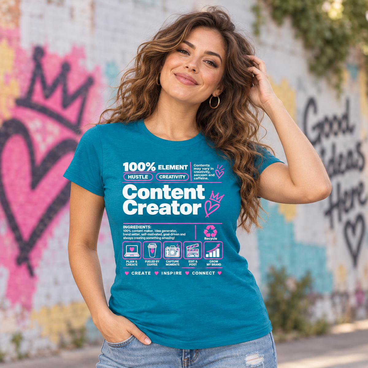 Content Creator T-Shirt for Women | I Make Scrolls Stop