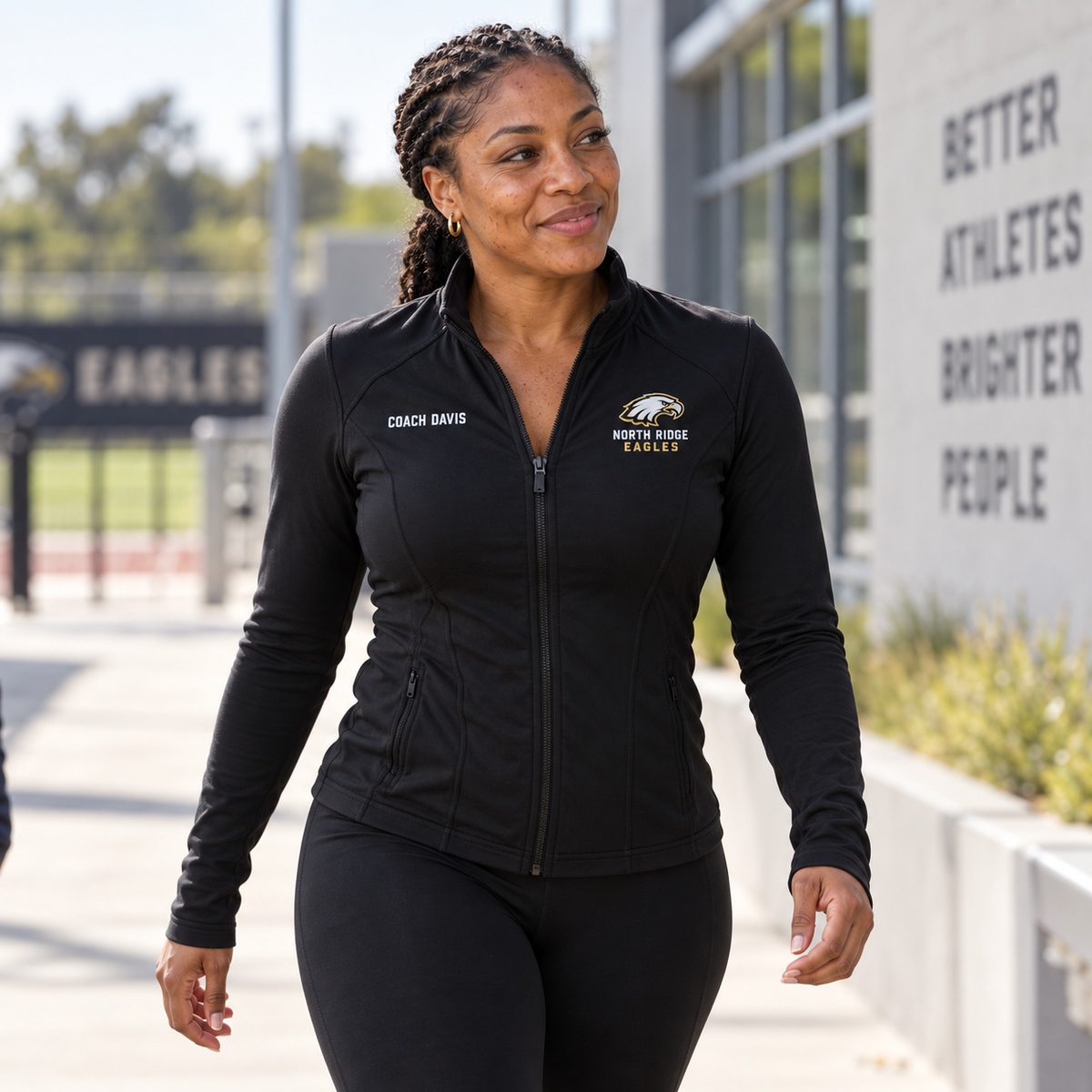Women’s Custom Athletic Jacket – Personalized Full-Zip Team Jacket