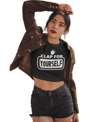 Clap for Yourself Micro Rib Baby Tee