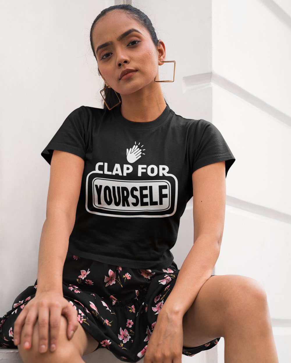 Clap for Yourself Micro Rib Baby Tee