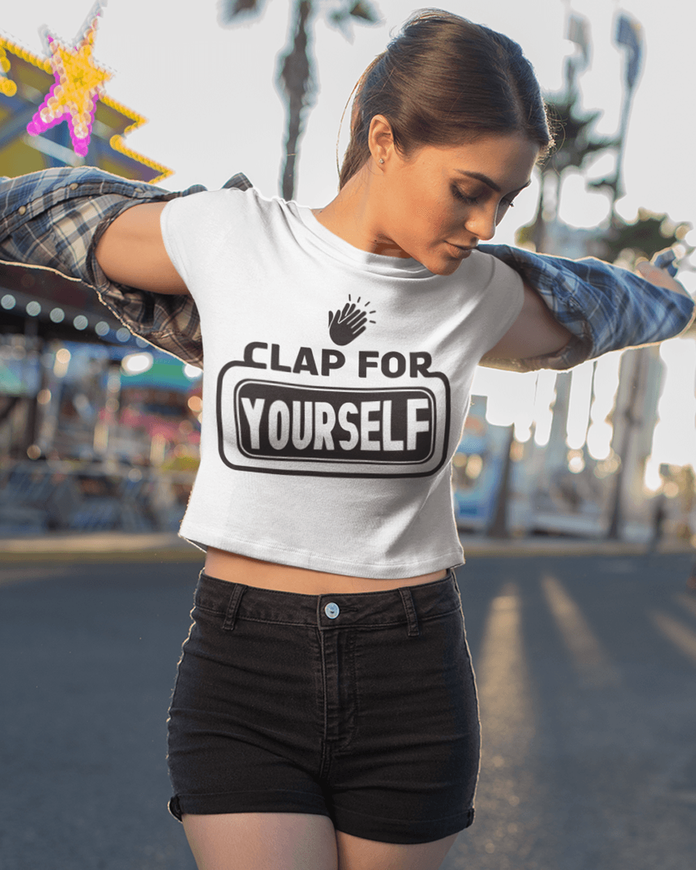 Clap for Yourself Micro Rib Baby Tee