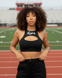 Custom Printed Hollow Cut Sports Bra
