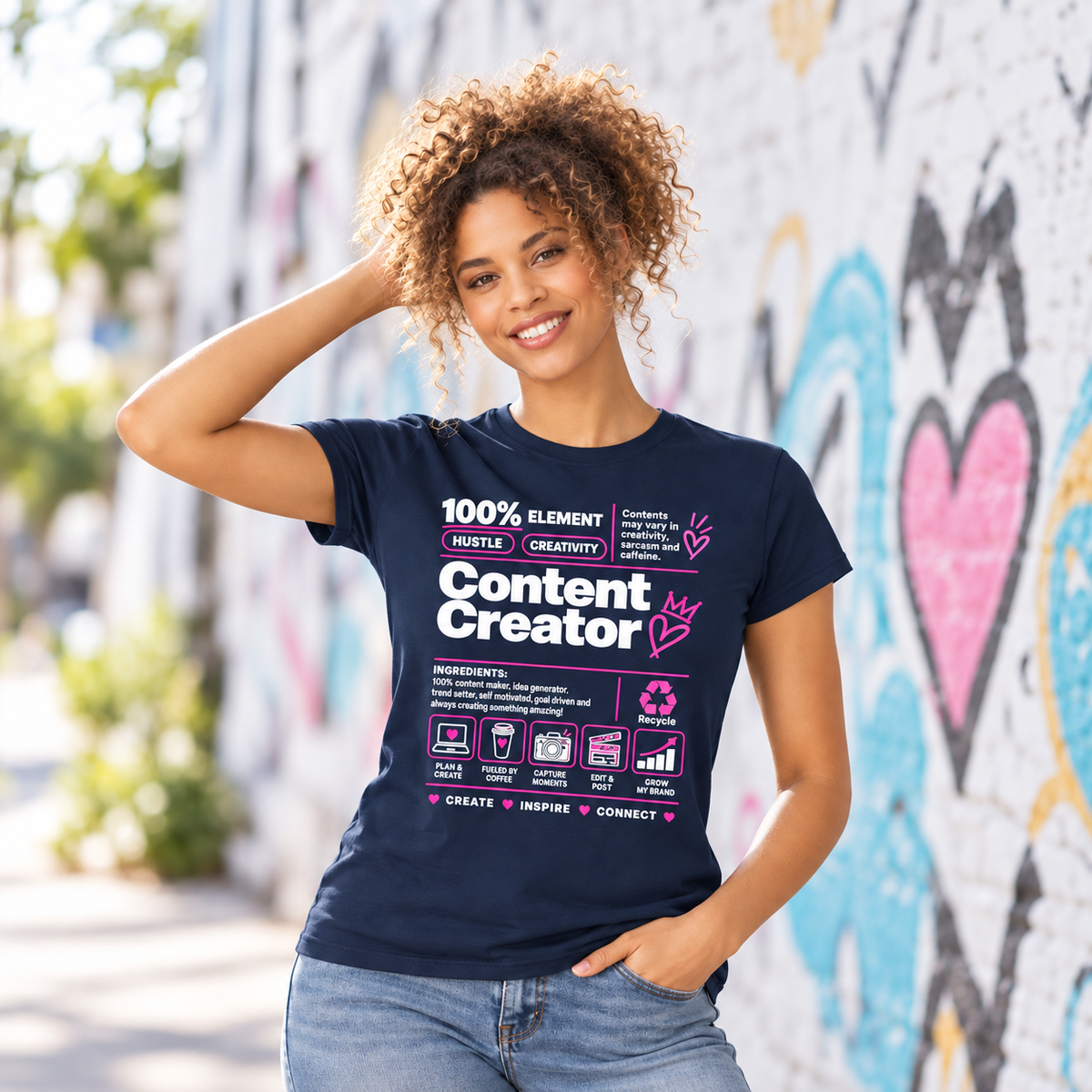 Content Creator T-Shirt for Women | I Make Scrolls Stop