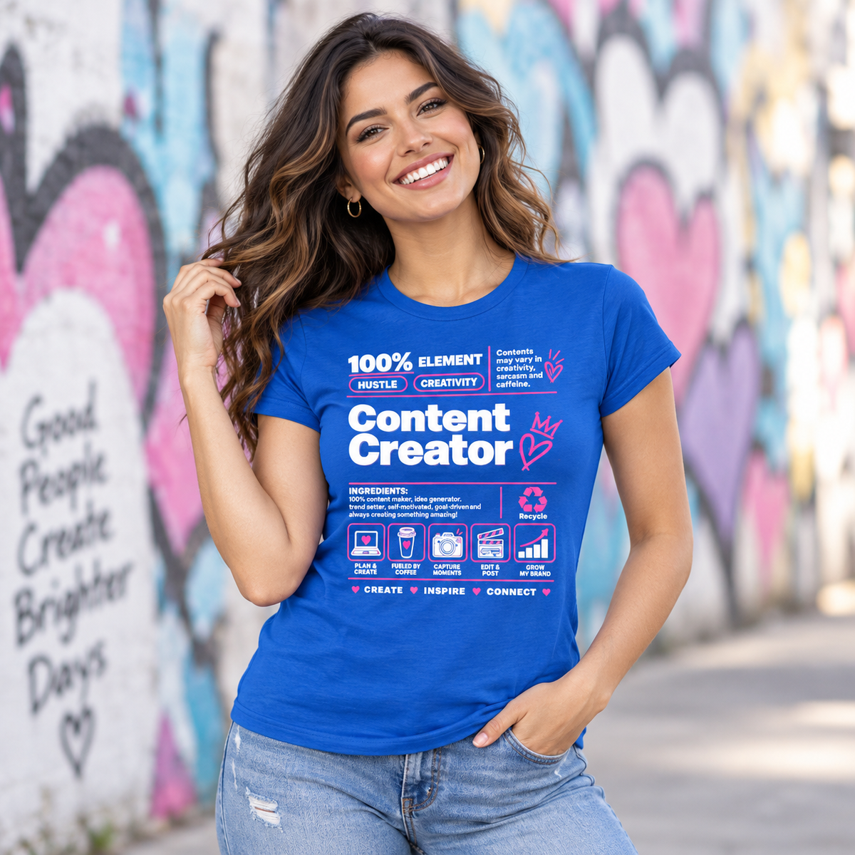 Content Creator T-Shirt for Women | I Make Scrolls Stop