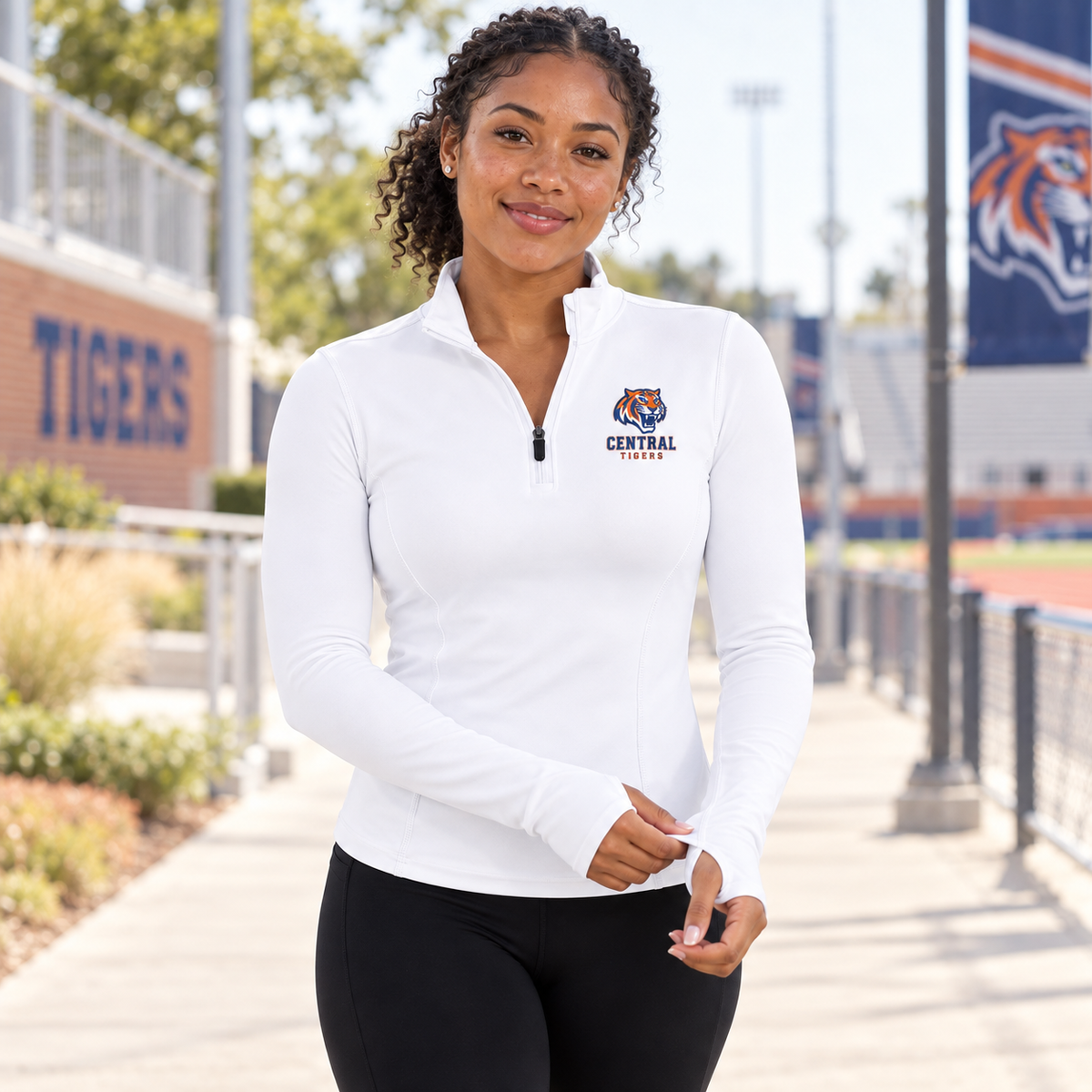Women’s Personalized Quarter Zip Pullover | Custom Team Logo