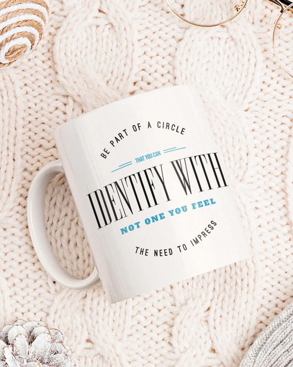 Custom printed 11oz. mug with inspiring message