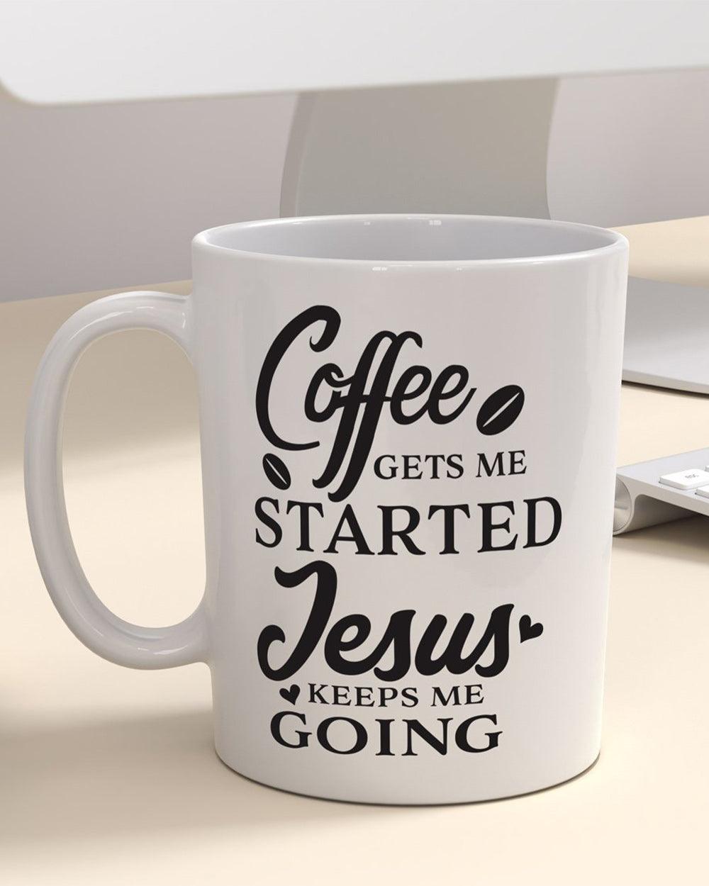 Custom printed 11 oz. coffee mug with inspiring message