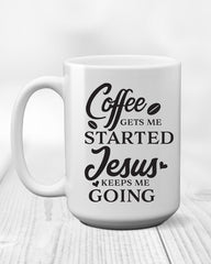 Custom printed 11 oz. coffee mug with inspiring message