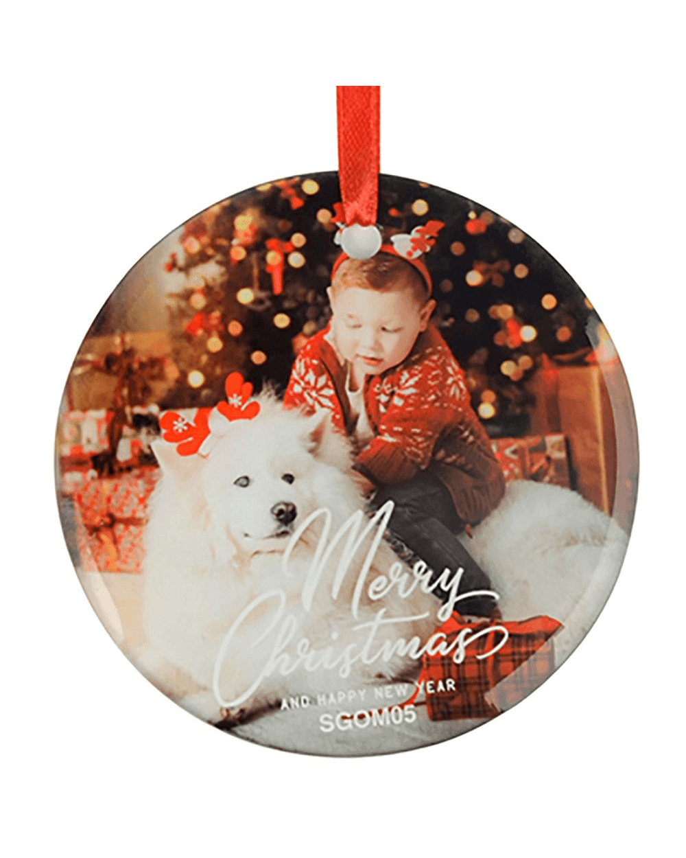 Custom Printed Glass Ornament - Lee's Treasure Chest 