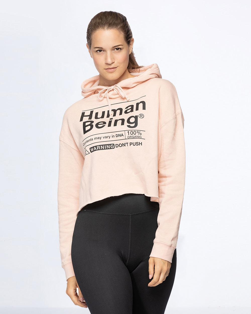 Human Being Lightweight Cropped Hooded Sweatshirt - Lee's Treasure Chest 